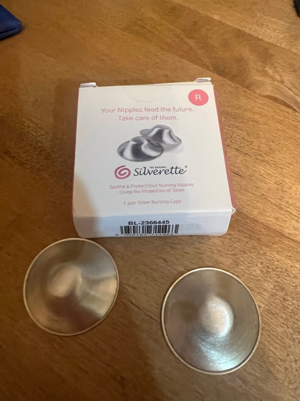 Silverette Silver Nursing Cups - Silver